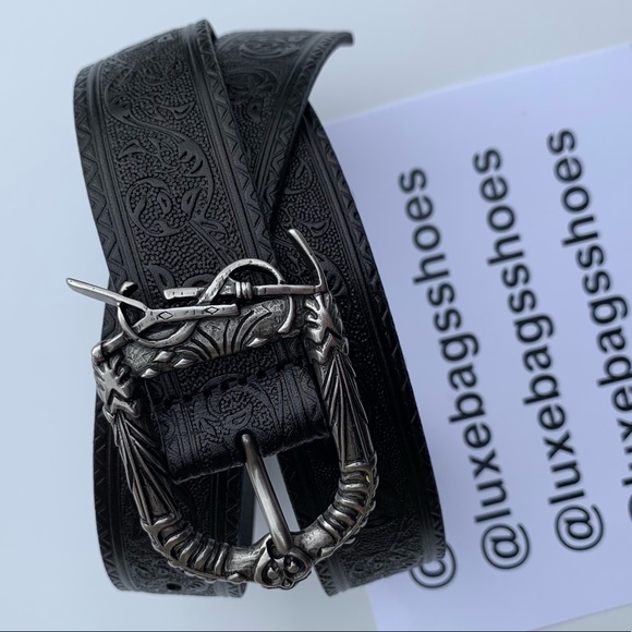 saint laurent monogram leather belt